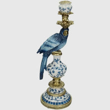  Blue Parrot Candle Holder