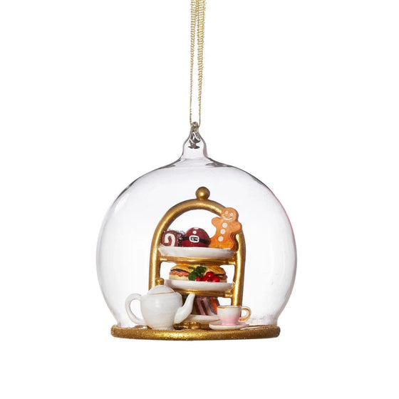 Christmas Tea Glass Dome