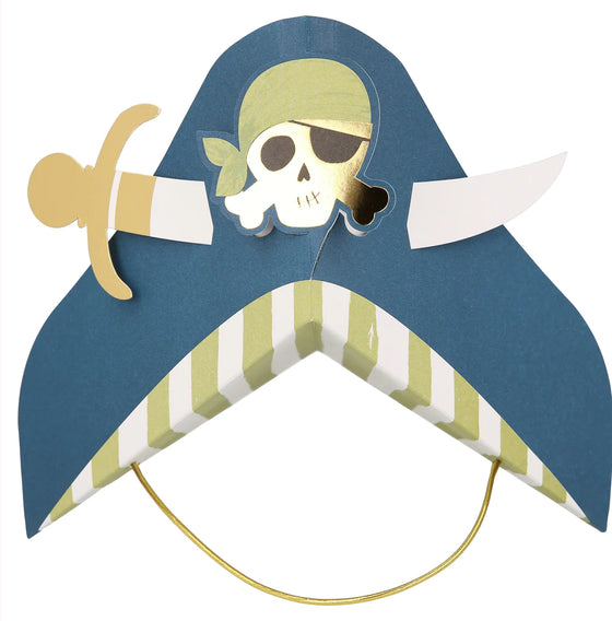 Blue Pirate Party Hats - Meri Meri