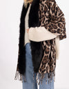 Leopard Print Scarf Faux Fur