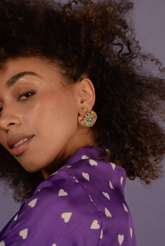 Confetti Heart Earrings