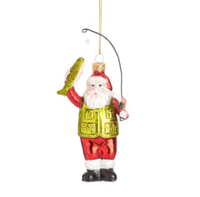  Santa Fishing Shaped Bauble