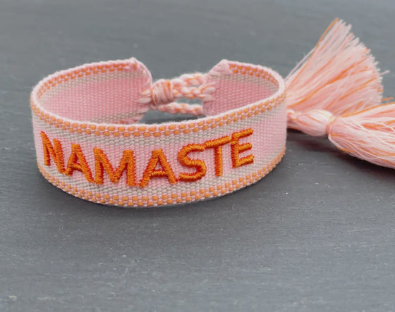 Namaste Bracelet in Peach