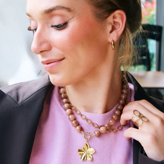Mocca Stone Necklace