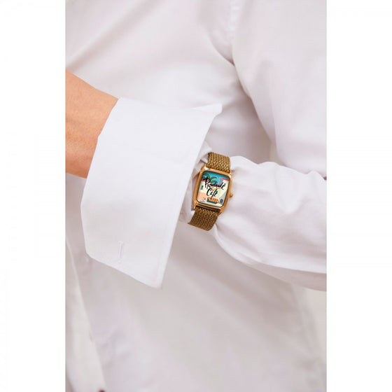 Riviera Signature Laps Watch Beige Armband