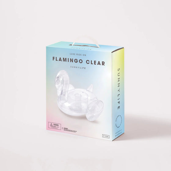 Luxe Ride-On Flamingo Clear