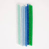 Blue & Green Glitter Candles