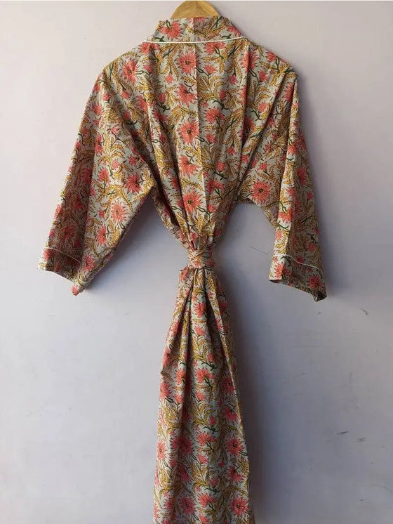 Floral Printed Kimono Robe