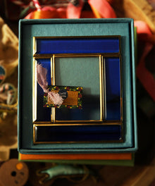  Bonnie ram liten safirblå i presentförpackning