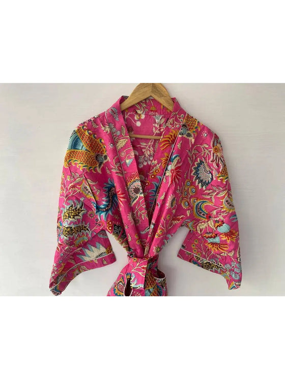 Indisk Bomull Kimono Robe